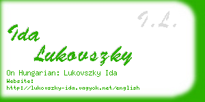 ida lukovszky business card